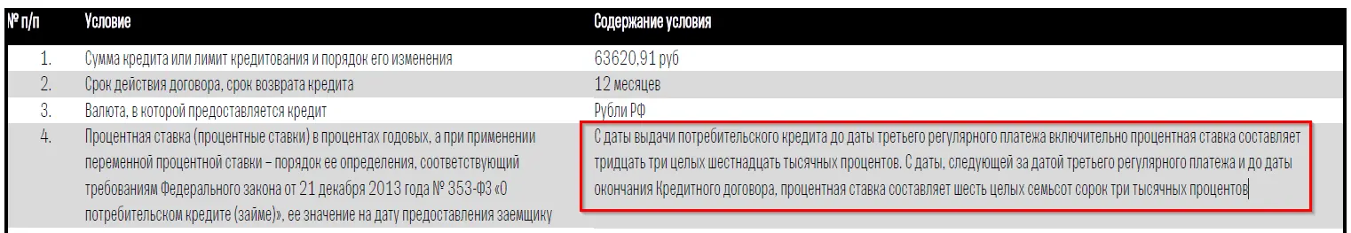 Высокая ставка действует первые 3 месяца